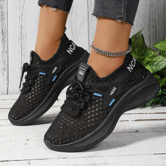 Women's mesh running shoes by MAIRA'S COLLECTIONS featuring breathable casual sports sneakers with lightweight mesh uppers.
