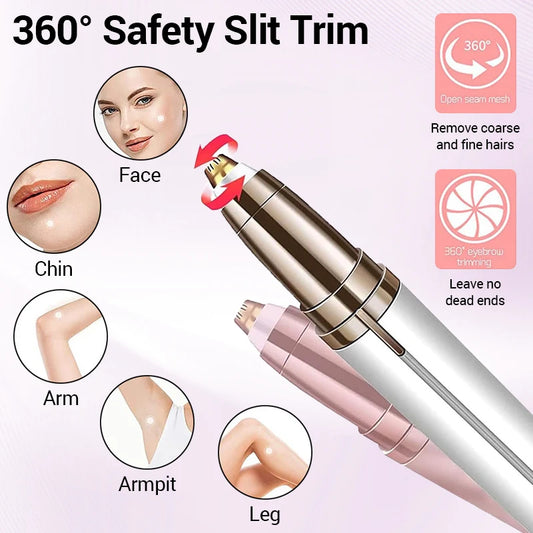 Mini electric eyebrow trimmer by MAIRA'S COLLECTIONS for painless hair removal and precise eyebrow shaping.
