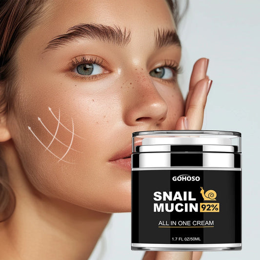 MAIRA'S COLLECTIONS ENVISHA Snail Mucus Face Cream jar with white lid, showcasing sleek packaging and product label.