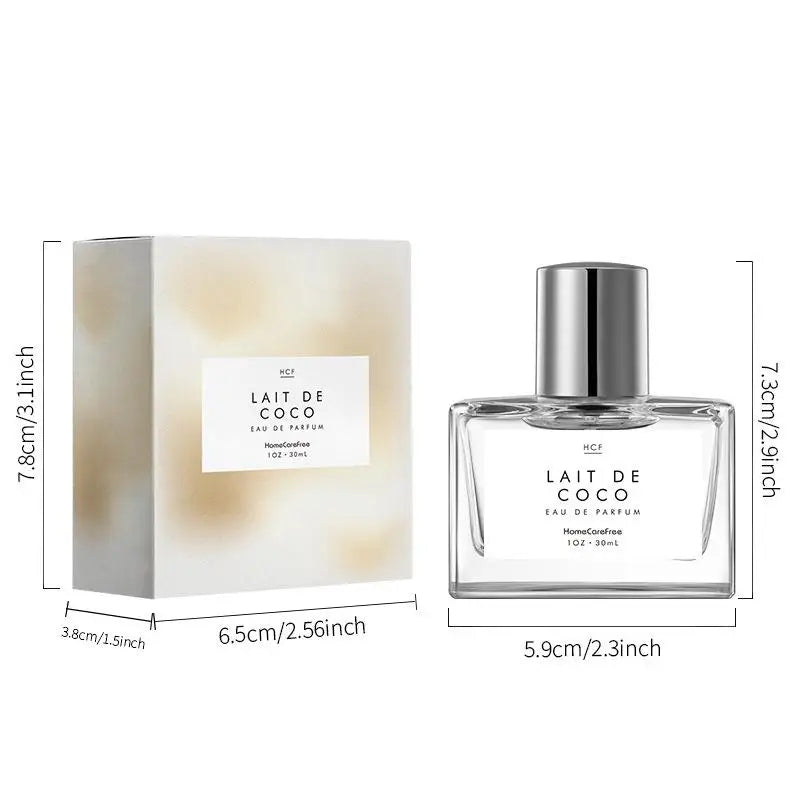 Coconut Milk fragrance spray by MAIRA'S COLLECTIONS with fresh floral and fruity scent, 30ml bottle, elegant packaging.