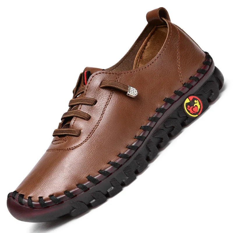 Women's leather sneakers by MAIRA'S COLLECTIONS featuring lace-up casual comfort shoes with stylish design and durable material.