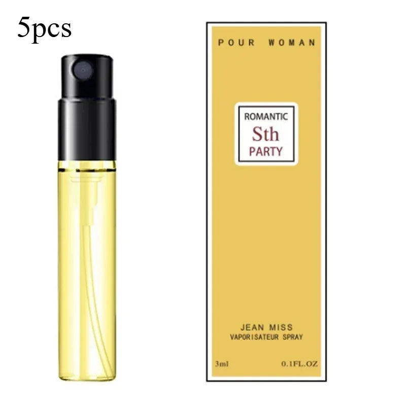 Set of five 3ml Q Style Pheromone Perfume bottles by MAIRA'S COLLECTIONS displayed in the image.