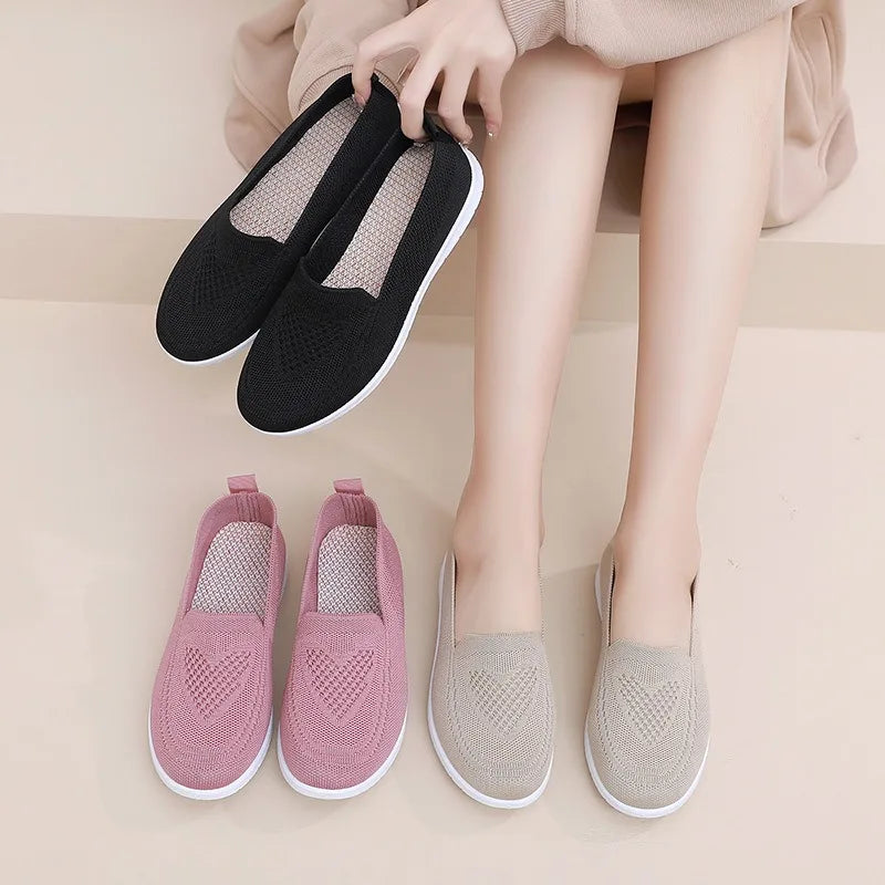 Women's casual walking shoes by MAIRA'S COLLECTIONS featuring breathable fabric, soft cushioning, and a comfortable fit.