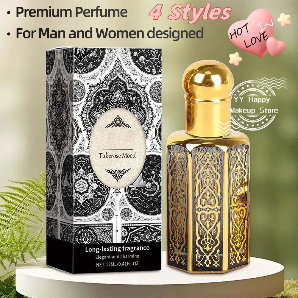Arabian Charm perfume oil by MAIRA'S COLLECTIONS featuring a long-lasting oriental fragrance in a sleek glass bottle.