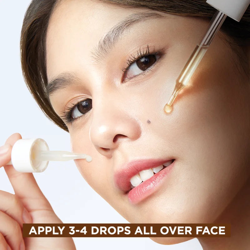 MAIRA'S COLLECTIONS Vitamin C Whitening Serum bottle with dropper, designed for blackhead and pore repair skincare.