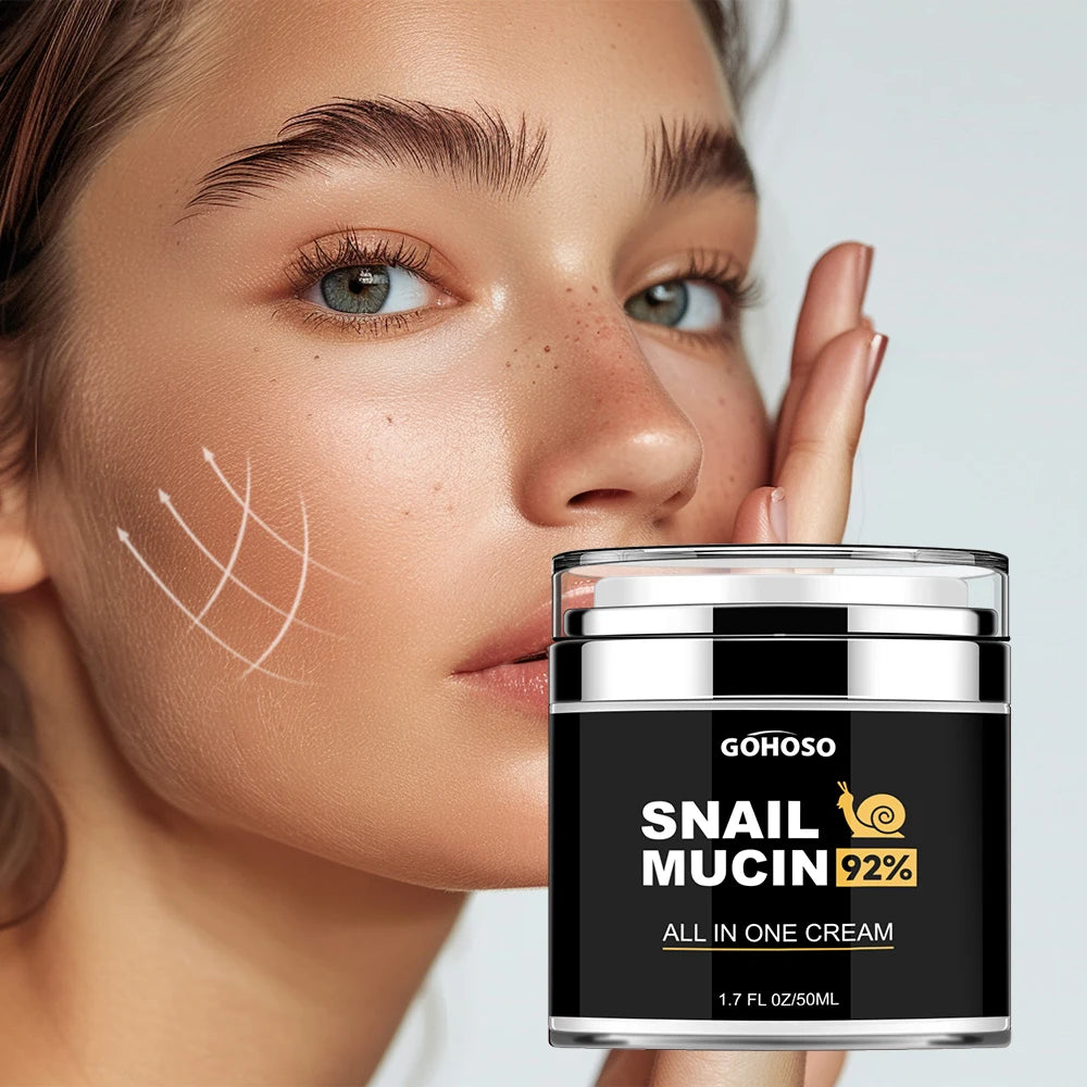 MAIRA'S COLLECTIONS ENVISHA Snail Mucus Face Cream jar with white lid, showcasing sleek packaging and product label.