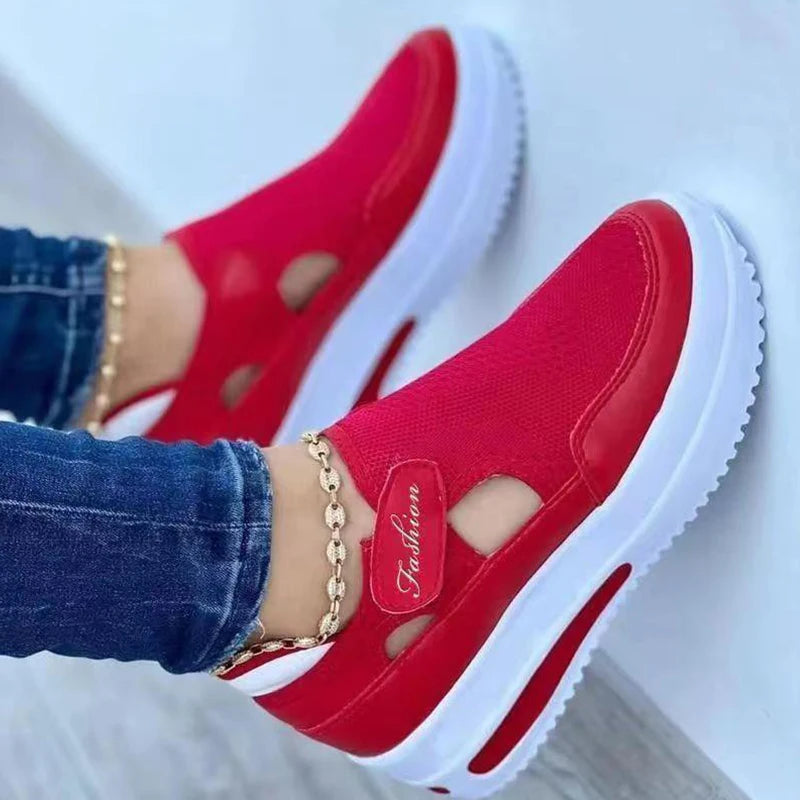 Women's casual platform sneakers by MAIRA'S COLLECTIONS, breathable summer shoes with stylish design and comfortable sole.