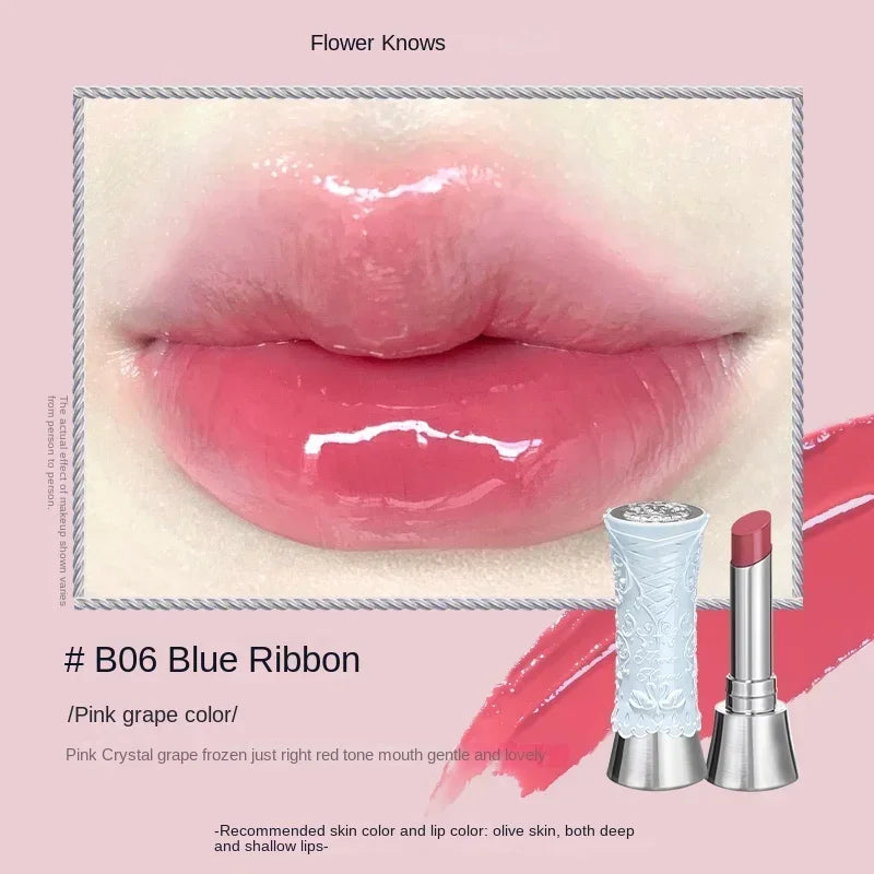 Flower Knows Strawberry Rococo Lip Cream by MAIRA'S COLLECTIONS in a sleek tube, showcasing its vibrant pink shade and elegant packaging.