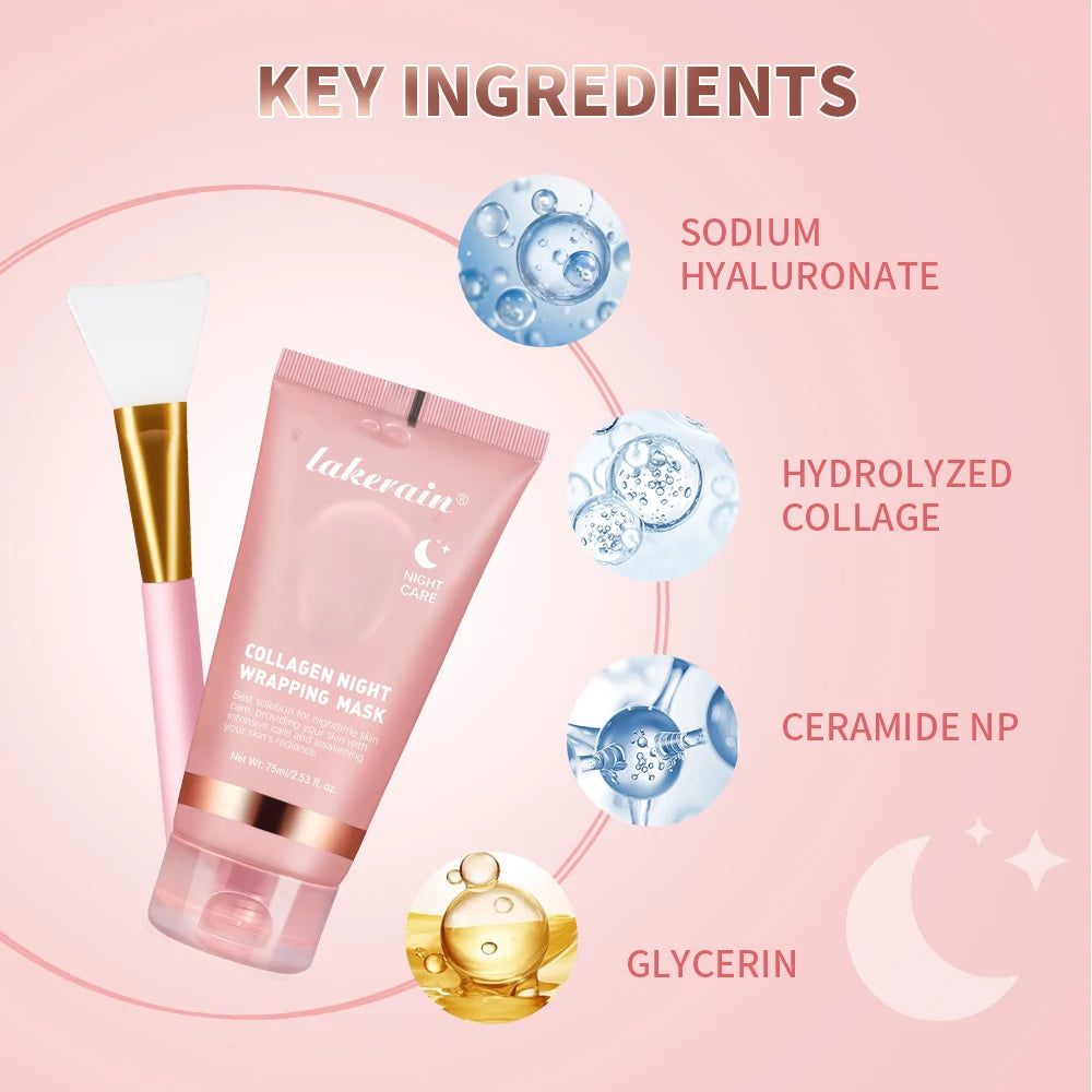 MAIRA'S COLLECTIONS collagen wrapping face mask set with multiple masks and skincare applicators on a white background