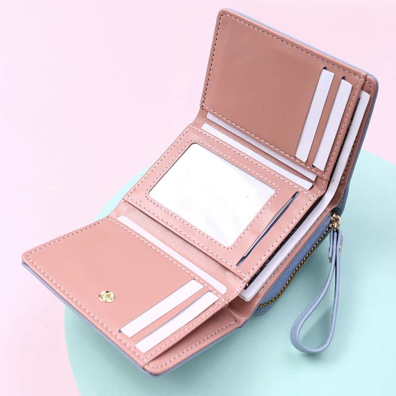 Women's PU leather mini wallet by MAIRA'S COLLECTIONS, featuring compact design with card slots and a sleek finish.
