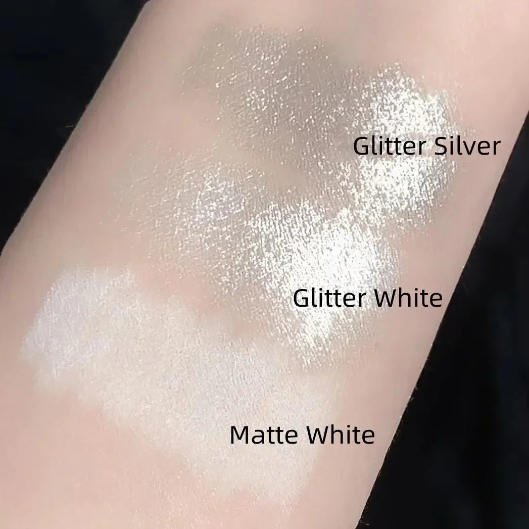 Pearlescent glitter eyeliner pen by MAIRA'S COLLECTIONS with brightening waterproof eye stick, featuring a sleek design and metallic finish.