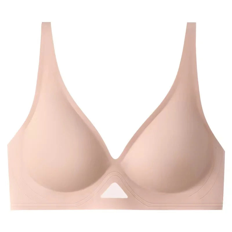 Women's seamless push-up bralette by MAIRA'S COLLECTIONS, showcasing soft fabric, supportive design, and light padding in a natural pose.