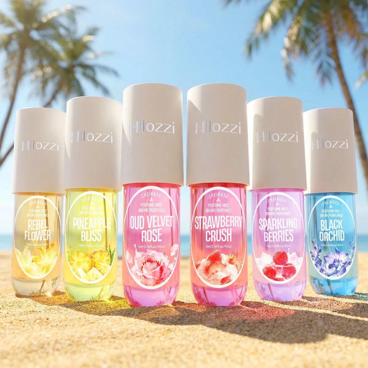 Long-lasting body fragrance spray by MAIRA'S COLLECTIONS, featuring a sleek bottle with a refreshing scent.