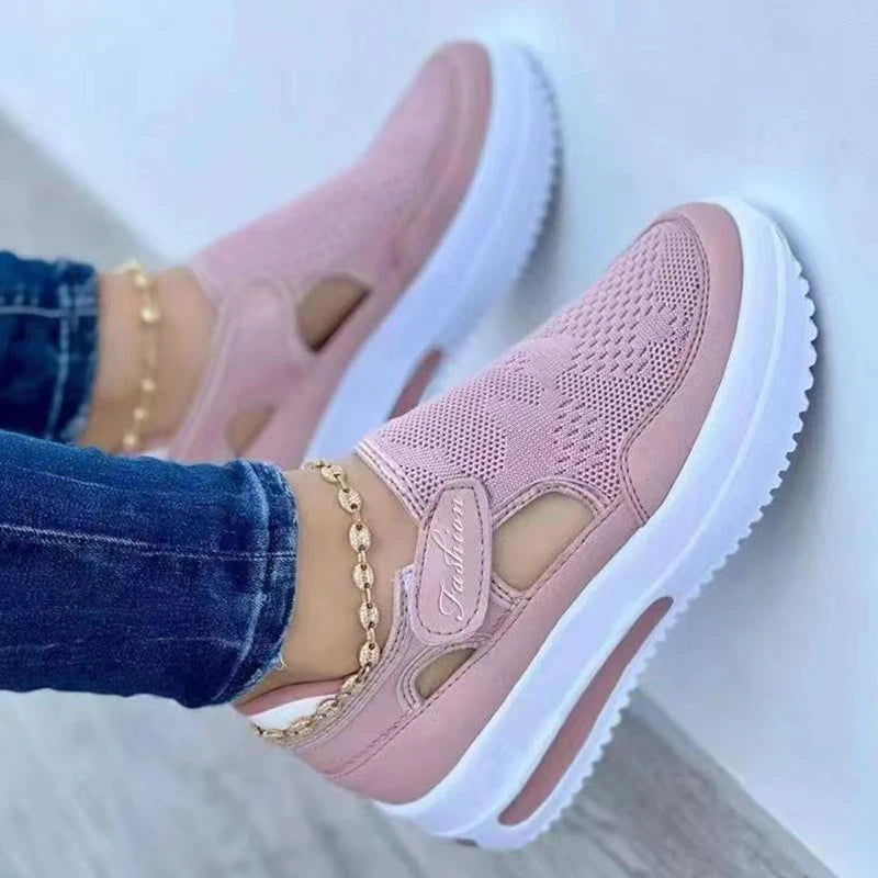 Women's casual platform sneakers by MAIRA'S COLLECTIONS featuring breathable summer shoes with stylish design and comfortable sole.