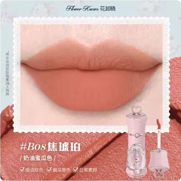 Flower Knows Strawberry Rococo Lip Cream by MAIRA'S COLLECTIONS, featuring a pink jar with floral design and creamy lip balm inside.