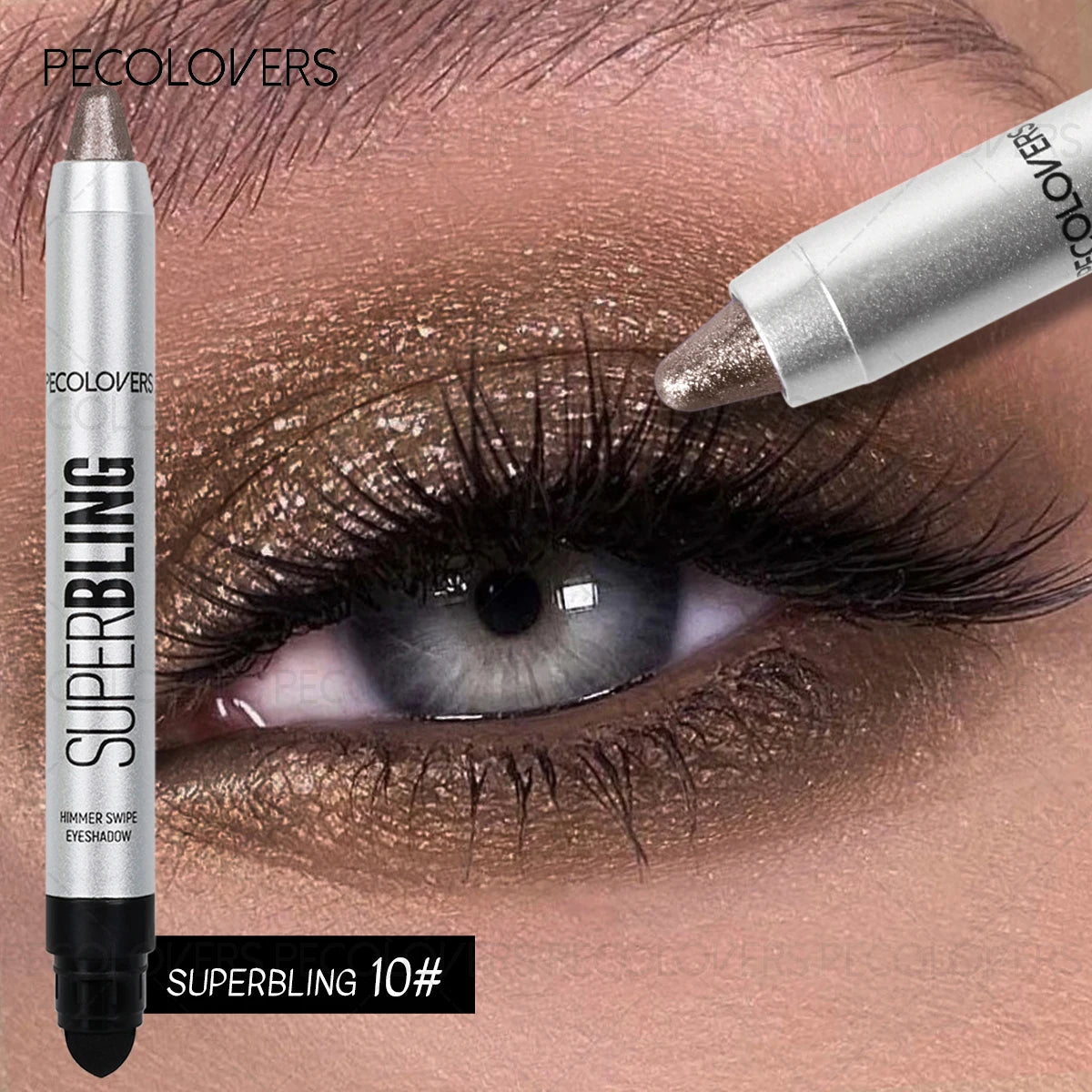 Shiny eyeshadow stick by MAIRA'S COLLECTIONS with high-pigment shimmer eye pen in a sleek, metallic design.