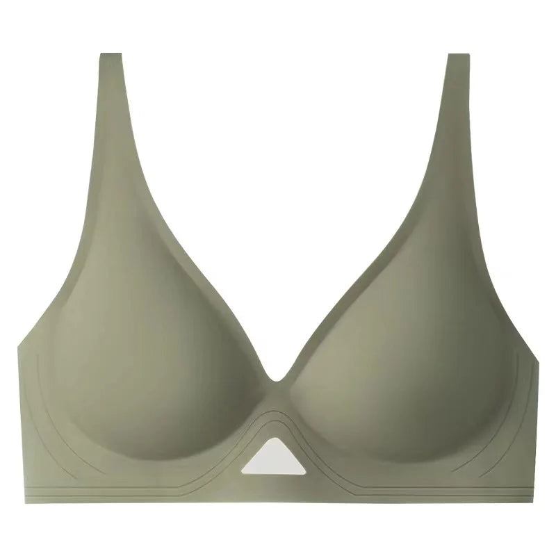 Women's seamless push-up bralette by MAIRA'S COLLECTIONS, soft fabric with supportive design, shown on a model.