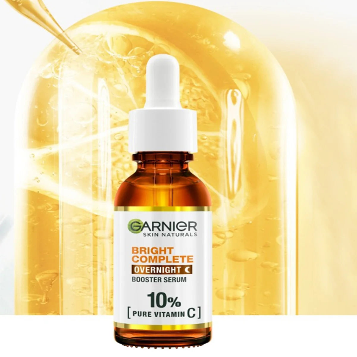 MAIRA'S COLLECTIONS Vitamin C Whitening Serum with blackhead and pore repair essence in a clear glass bottle with a dropper
