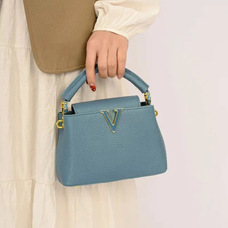 Women's luxury leather crossbody bag by MAIRA'S COLLECTIONS, featuring sleek design and high-quality craftsmanship.