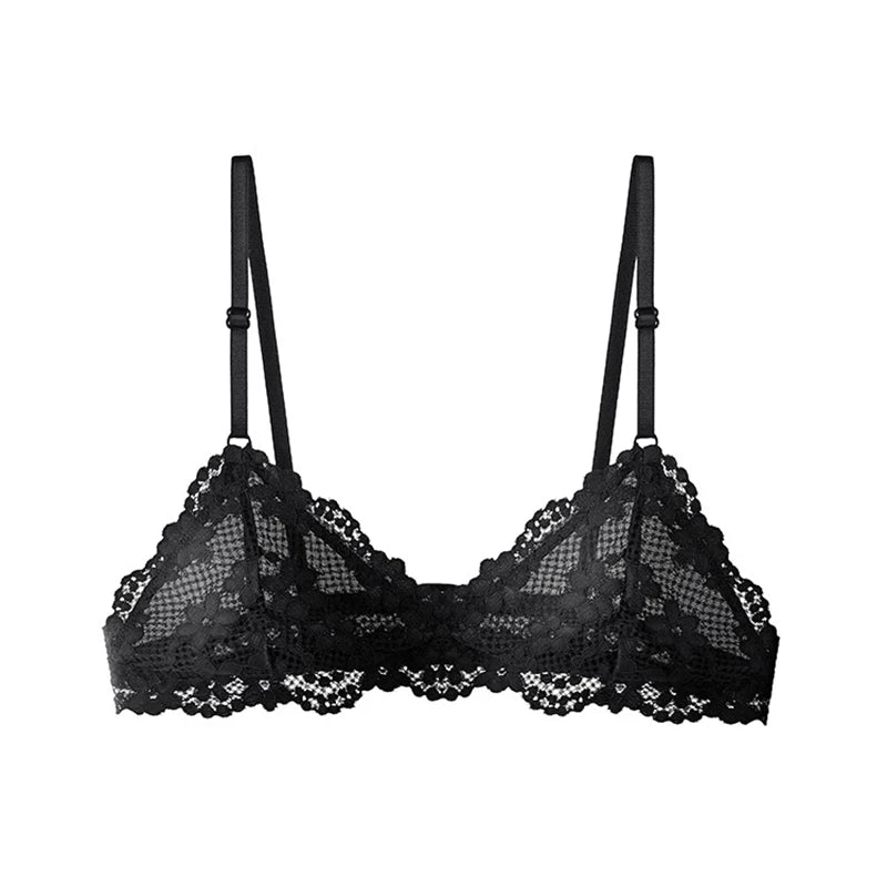 Women's lace bralette by MAIRA'S COLLECTIONS featuring delicate floral lace and adjustable straps for a comfortable fit.