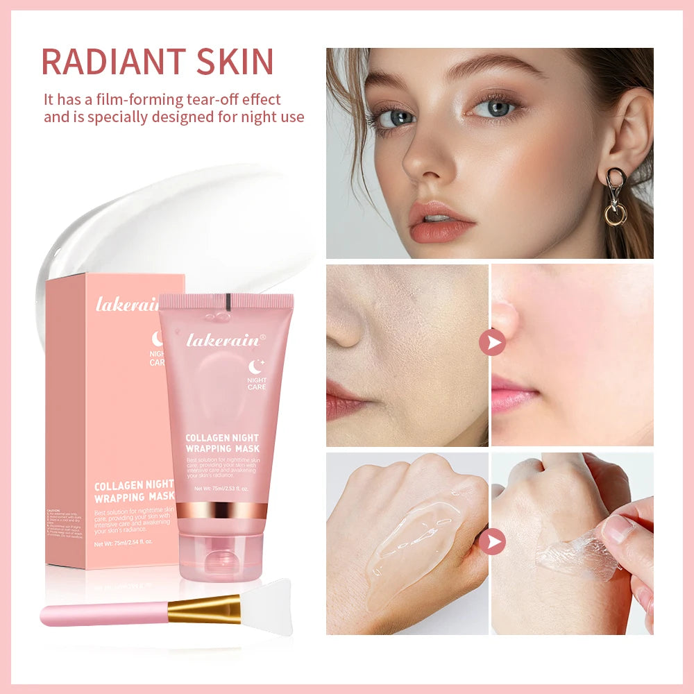 MAIRA'S COLLECTIONS collagen wrapping face mask set with multiple masks and applicators for skincare and facial hydration.