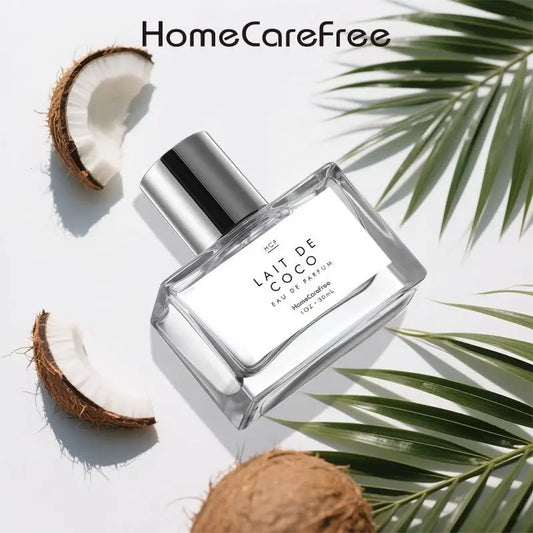 Coconut Milk Fragrance Spray by MAIRA'S COLLECTIONS, 30ml bottle with fresh floral and fruity scent, featuring a sleek design.