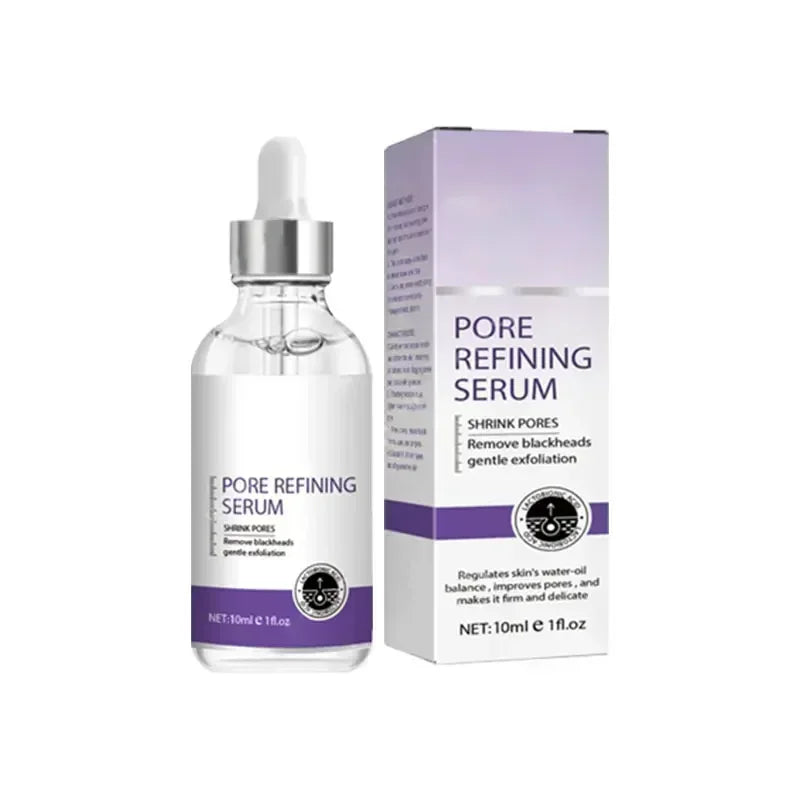 MAIRA'S COLLECTIONS pore minimizing serum bottle, skin tightening and firming essence with sleek design and pump dispenser.