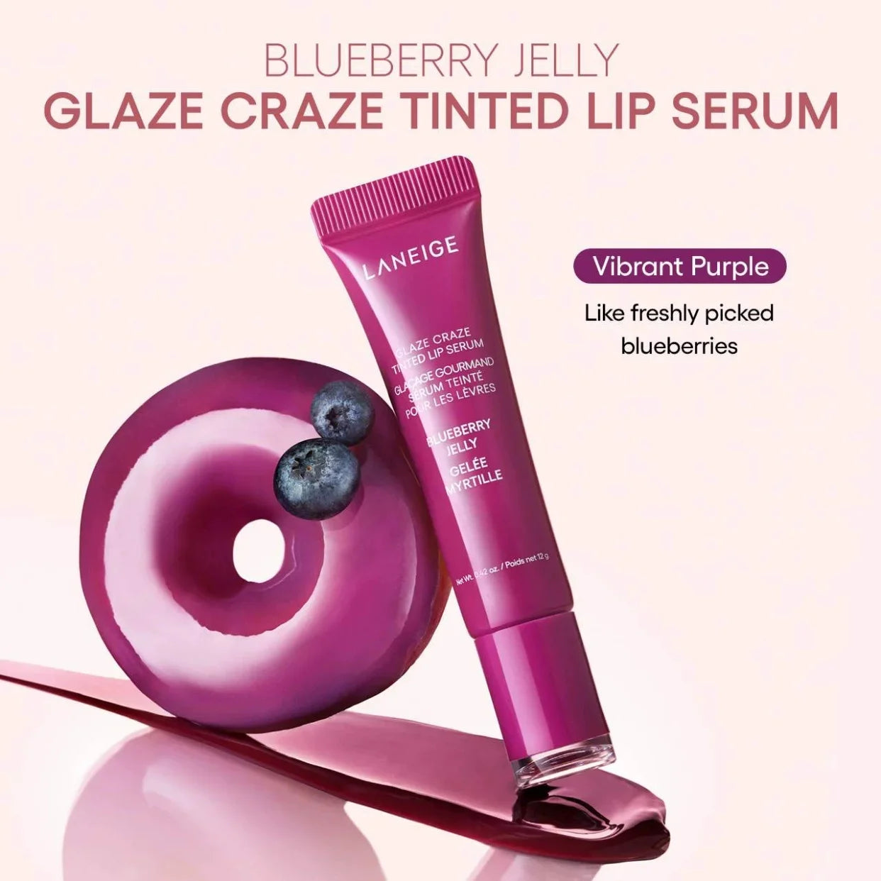 MAIRA'S COLLECTIONS donut-shaped lip oil with strawberry, raspberry, and chocolate scents, featuring colorful, glossy lip balm.