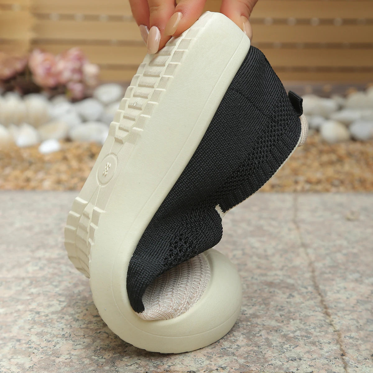 Women's retro slip-on shoes by MAIRA'S COLLECTIONS with breathable soft sole, stylish, comfortable footwear for casual wear.