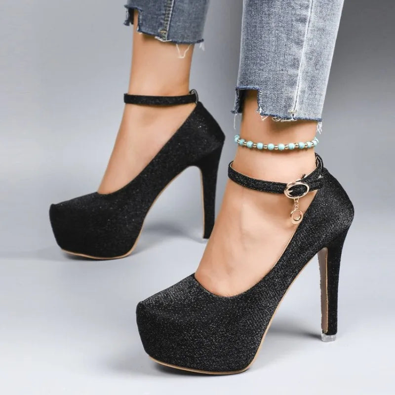 Women's platform thin heel shoes by MAIRA'S COLLECTIONS, featuring a stylish design with sleek heels and comfortable fit