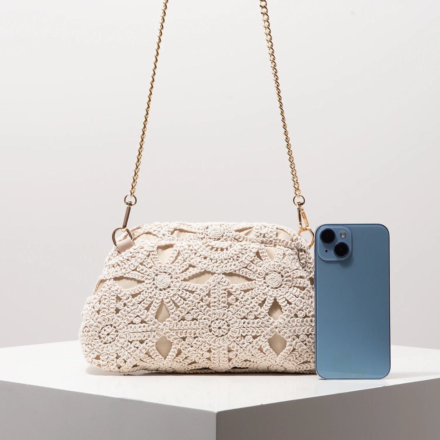 Boho summer crossbody bag by MAIRA'S COLLECTIONS featuring woven design and adjustable strap for casual outdoor use.