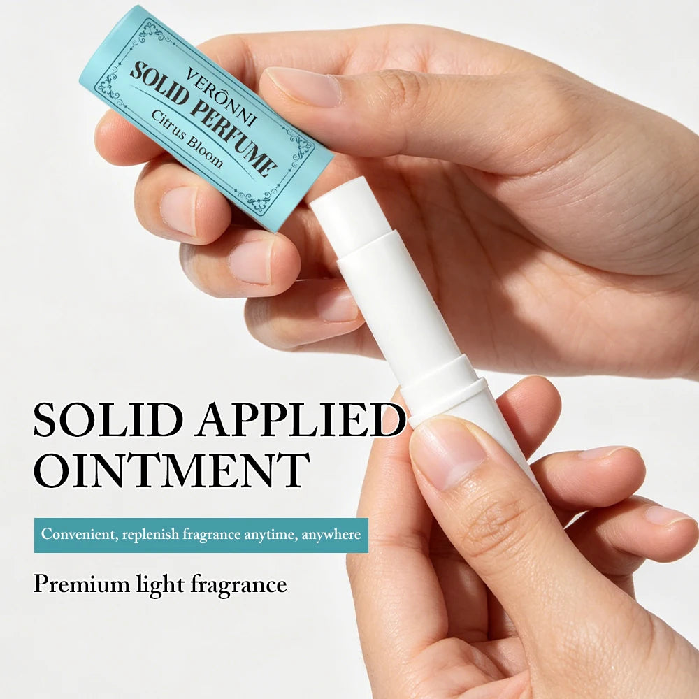 Solid perfume stick for women by MAIRA'S COLLECTIONS, featuring a sleek balm with a long-lasting floral fragrance.