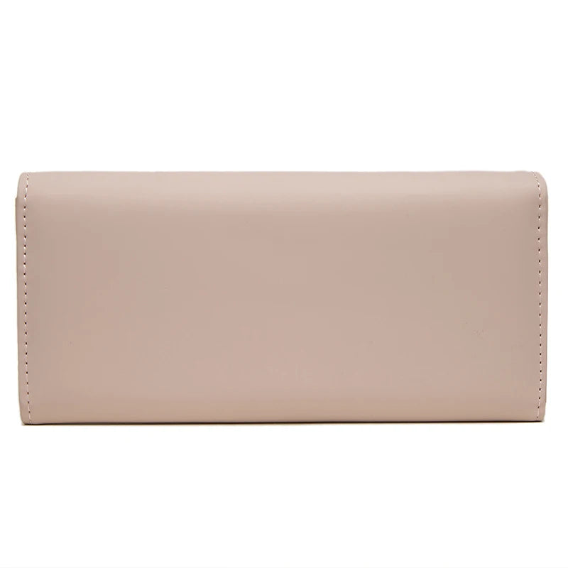 Women's PU leather tri-fold bag by MAIRA'S COLLECTIONS featuring multiple compartments and stylish design.