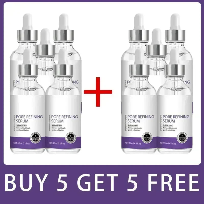 MAIRA'S COLLECTIONS pore minimizing serum bottle with a clear dropper and sleek packaging, skin tightening and firming essence.