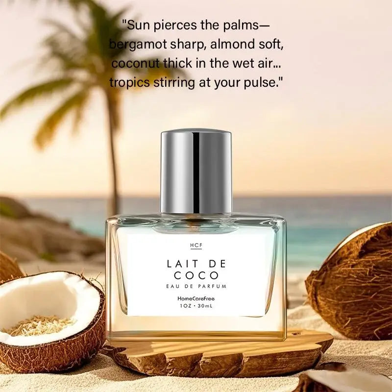 Coconut Milk Fragrance Spray by MAIRA'S COLLECTIONS, 30ml, featuring a fresh floral and fruity scent with a sleek bottle design.