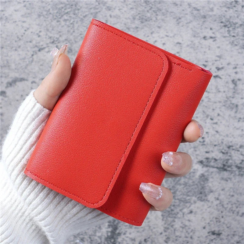 Small women's PU leather wallet by MAIRA'S COLLECTIONS with multiple card slots and a sleek, compact design.