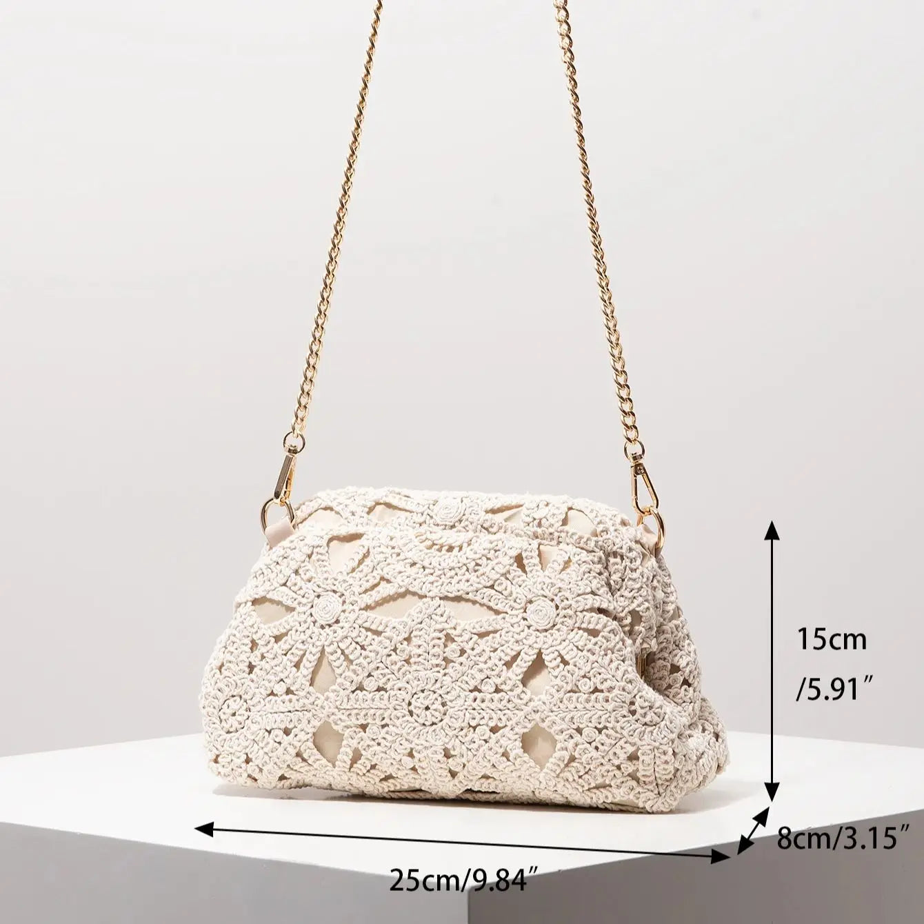 Boho summer crossbody bag by MAIRA'S COLLECTIONS featuring woven texture and adjustable strap, perfect for casual summer outings.