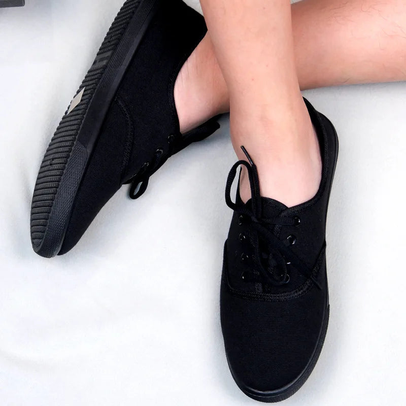 Women's breathable canvas platform sneakers in size 42 with lace-up design from MAIRA'S COLLECTIONS, shown in a stylish side view.