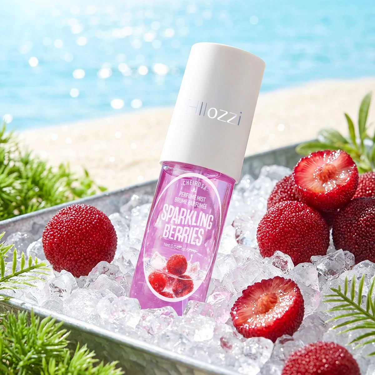 MAIRA'S COLLECTIONS long-lasting body fragrance spray bottle with elegant packaging and spray nozzle.