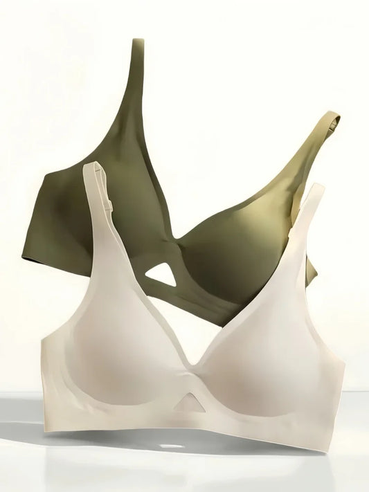 Women's seamless push-up bralette from MAIRA'S COLLECTIONS, featuring soft fabric and supportive design, shown on a model.