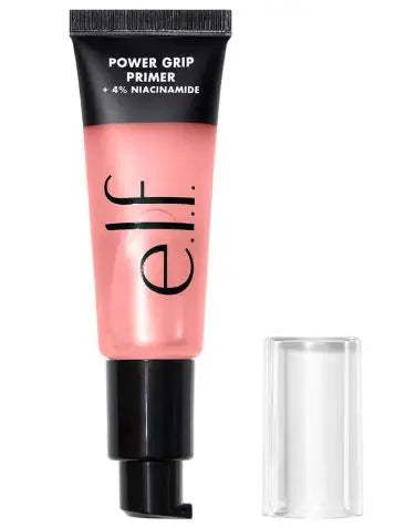 ELF Halo Glow Liquid Filter Primer by MAIRA'S COLLECTIONS, featuring a clear bottle with glow-enhancing liquid and a pump dispenser.