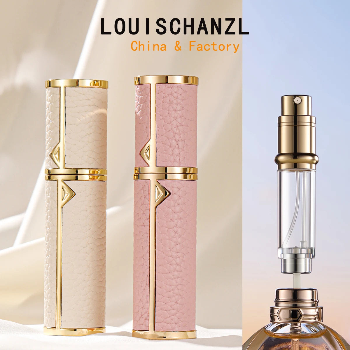 MAIRA'S COLLECTIONS Louischanzl refillable perfume atomizer bottle, 5ml travel spray, compact and portable for on-the-go fragrance.