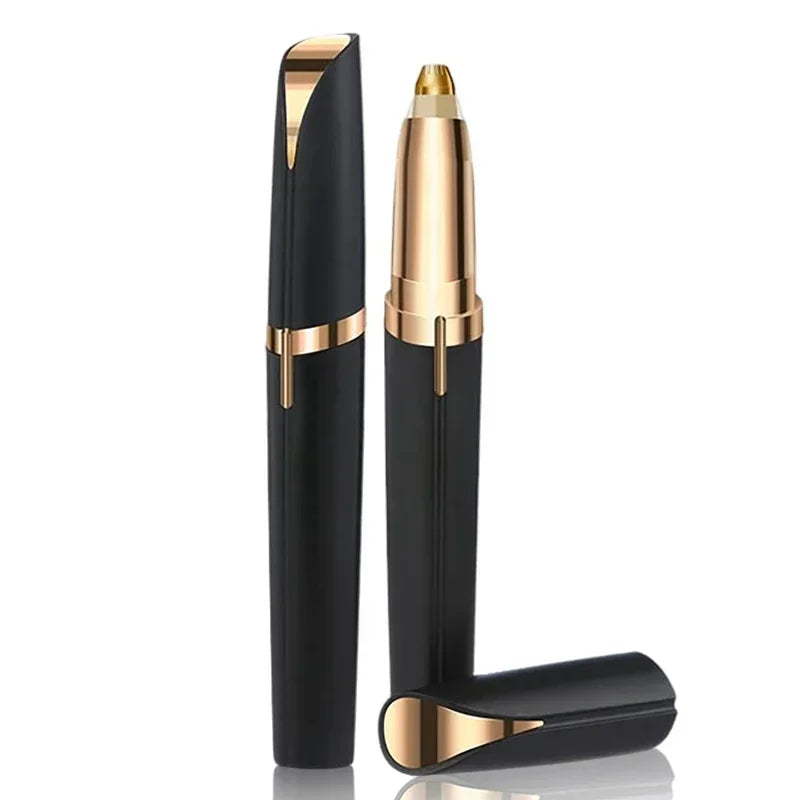 Mini electric eyebrow trimmer by MAIRA'S COLLECTIONS with a compact design for painless eyebrow hair removal.