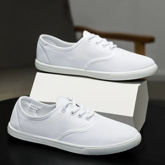 Women's lace-up canvas shoes by MAIRA'S COLLECTIONS, breathable platform sneakers in size 42, featuring stylish design and comfortable fit.