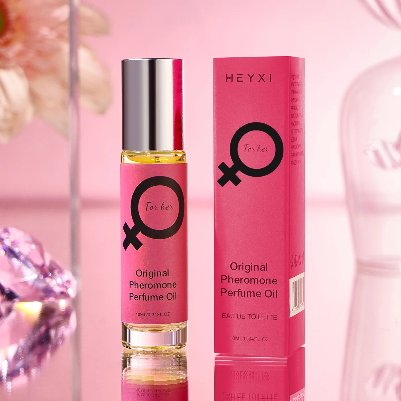 Rose Red Roll-On Perfume for Women by MAIRA'S COLLECTIONS featuring a sleek glass bottle with floral fragrance.
