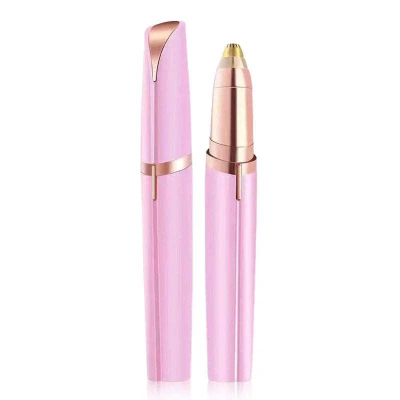 Mini electric eyebrow trimmer by MAIRA'S COLLECTIONS with a compact design for painless hair removal and precise eyebrow shaping.