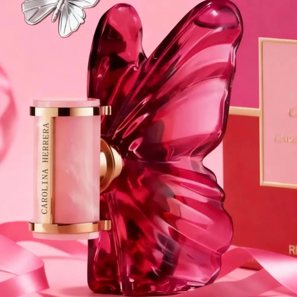 Arabian Butterfly Perfume bottle from Maira's Collections with intricate floral design and elegant packaging.