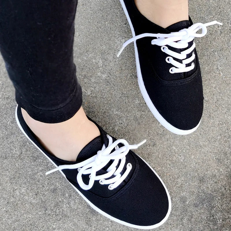 Women's breathable lace-up canvas platform sneakers in size 42 by MAIRA'S COLLECTIONS, featuring stylish design and comfortable fit.