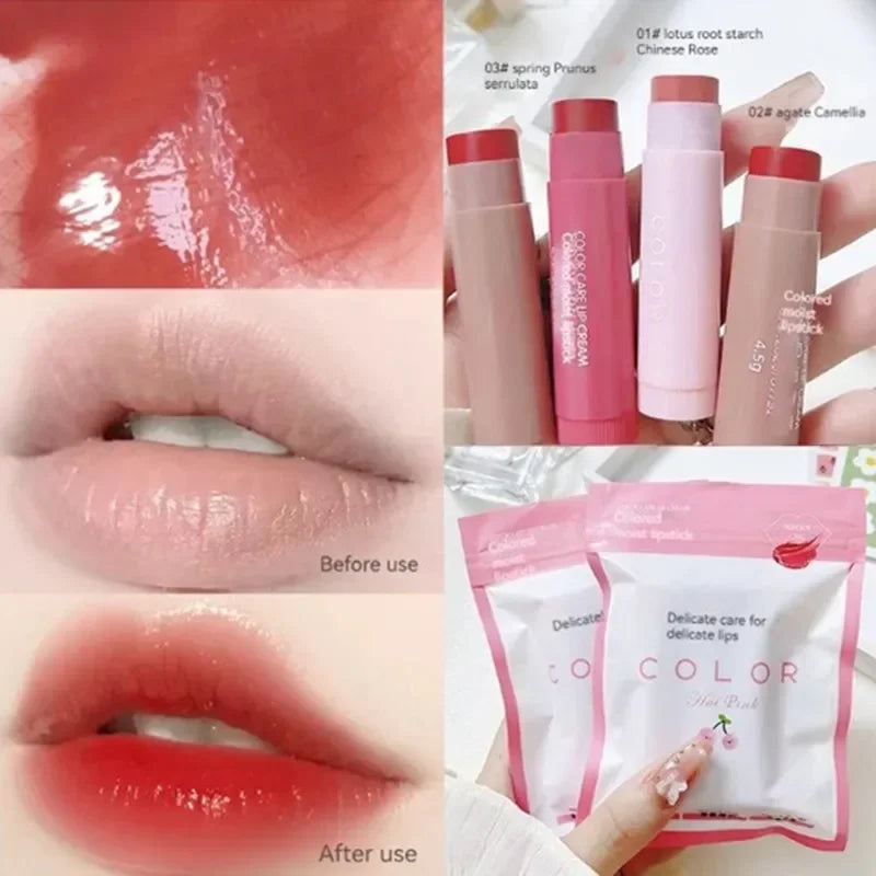 MAIRA'S COLLECTIONS moisturizing lip balm and lip glaze in a sleek tube, designed to hydrate and add shine to lips.