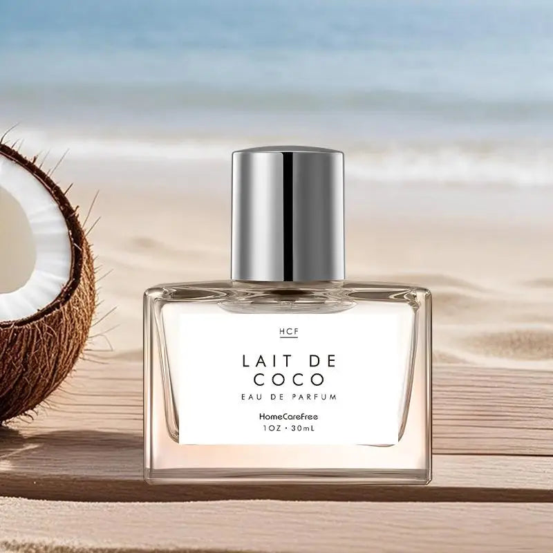 MAIRA'S COLLECTIONS Coconut Milk Fragrance Spray 30ml with fresh floral and fruity scent, shown in a sleek spray bottle.